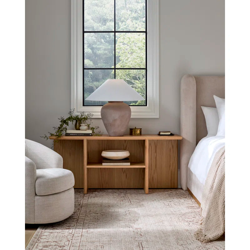 Classic Modern Ceramic Table Lamp With Linen Shade