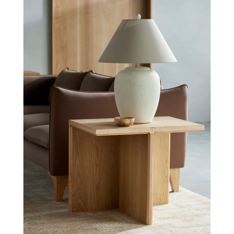 Modern Rustic White Ceramic Table Lamp